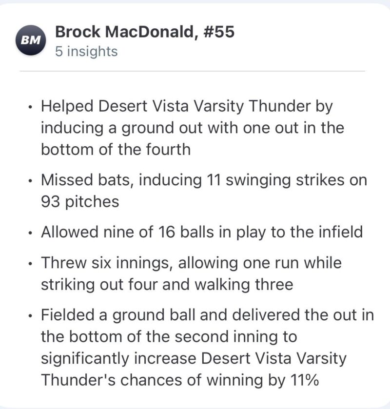 Image for the Tweet beginning: Stat line vs Mountain View
6IP,